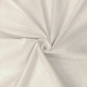 Tessuto Gabardine di cotone Jacquard tinta unita bianco