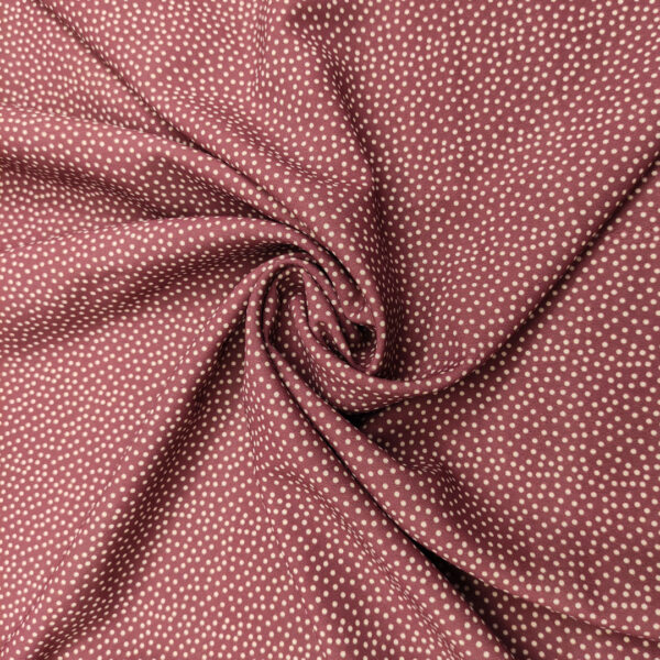 Tessuto Misto Viscosa a fantasia motivo micro pois rosè wine - bianco