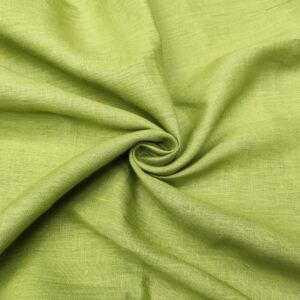 Tessuto Puro Lino in tinta unita lime scuro