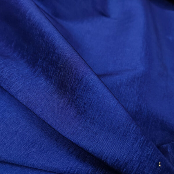 Tessuto shantung elasticizzato tinta unita blu elettrico