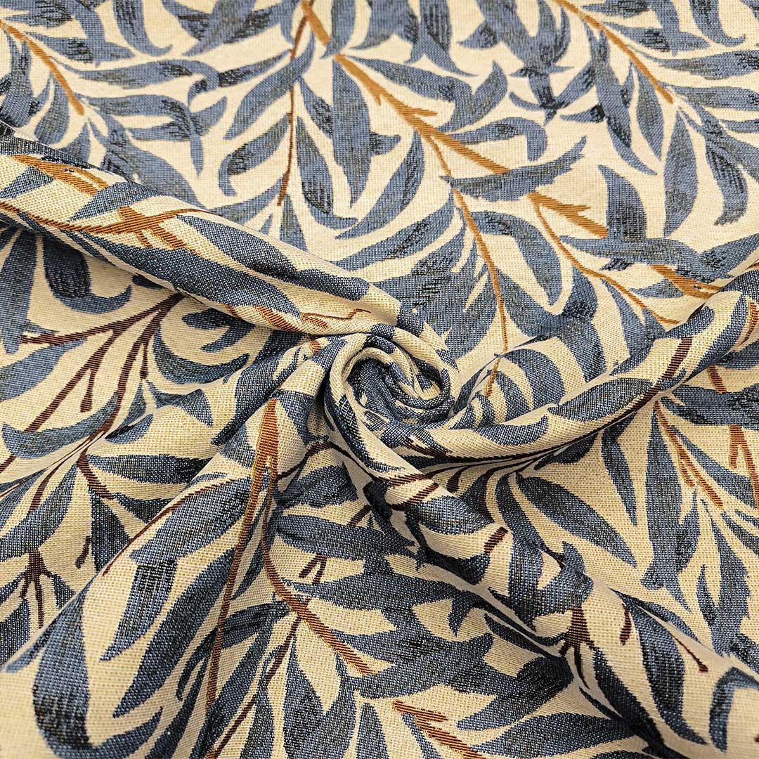 Tessuto per arredo Gobelin a fantasia motivo floreale beige - carta da zucchero