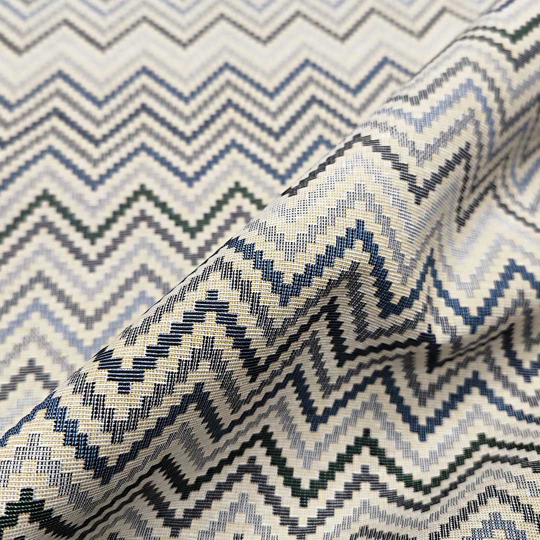 Tessuto per arredo Gobelin a fantasia motivo geometrico tortora - carta da zucchero - grigio