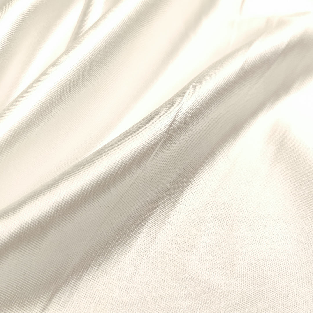 Tessuto Jersey lucido tinta unita bianco