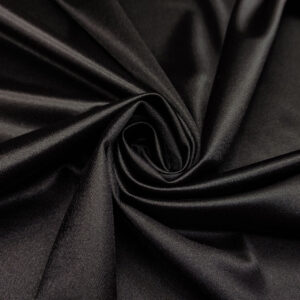 Tessuto Jersey lucido tinta unita nero