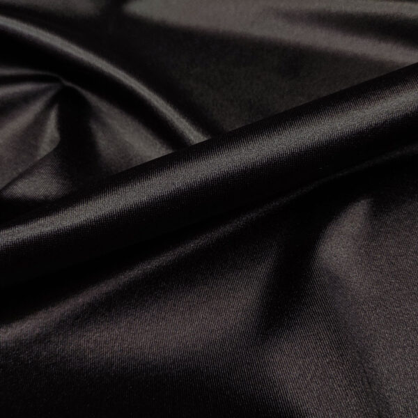 Tessuto Jersey lucido tinta unita nero