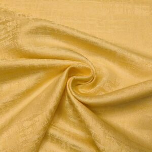 Tessuto Raso damascato per arredo motivo astratto giallo - oro