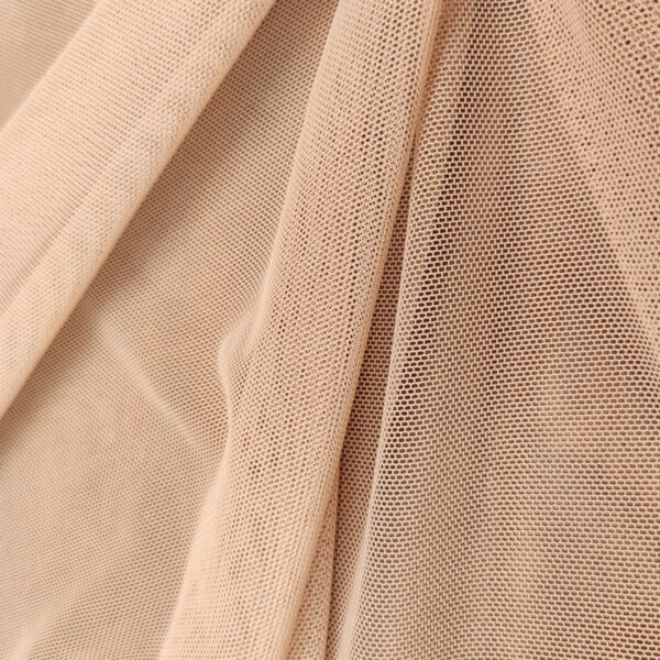 Tessuto Tulle bielastico tinta unita nude