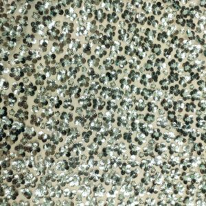 Tessuto Tulle mano seta ricamato paillettes motivo floreale salvia