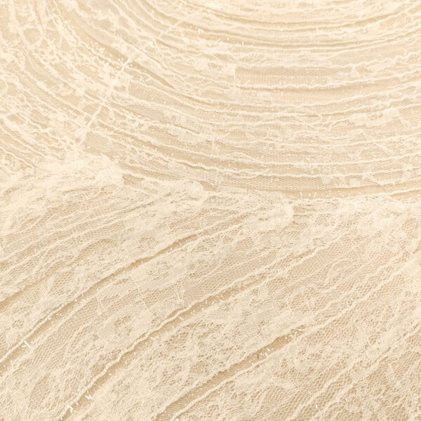 Tessuto Tulle mano seta ricamato motivo astratto 3d bianco seta