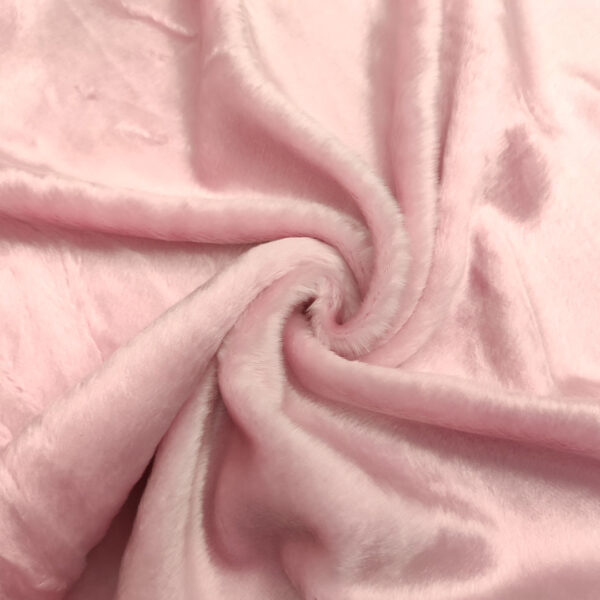 Tessuto Ecopelliccia tinta unita rosa