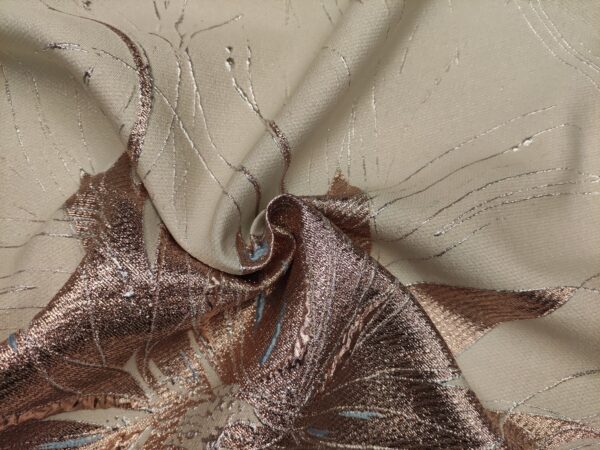 Tessuto Broccato in seta motivo floreale rosa - carta da zucchero