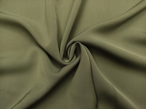 Tessuto Cady Mirage in tinta unita verde militare