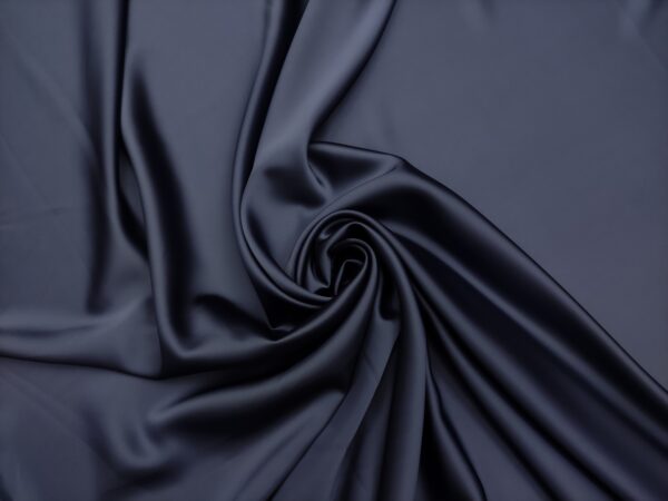 Tessuto Cady Sposa in tinta unita blu navy