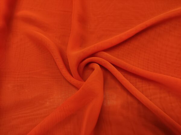 Tessuto Chiffon in tinta unita arancione