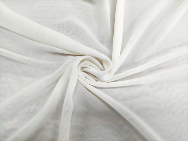 Tessuto Chiffon in tinta unita bianco