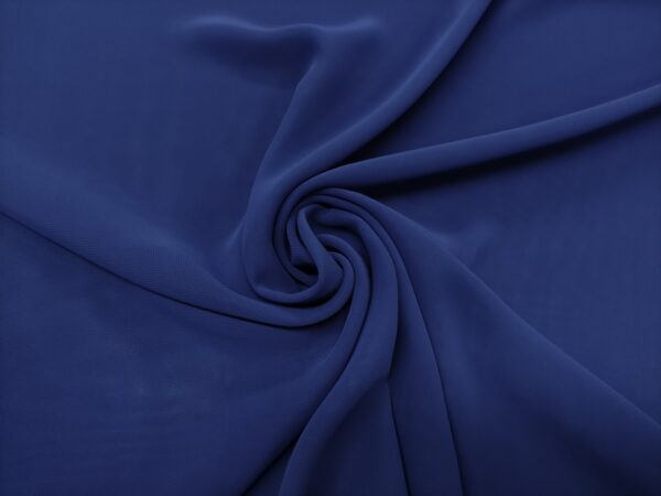 Tessuto Chiffon in tinta unita blu navy