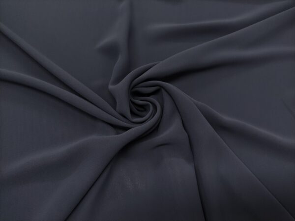 Tessuto Chiffon in tinta unita blu notte