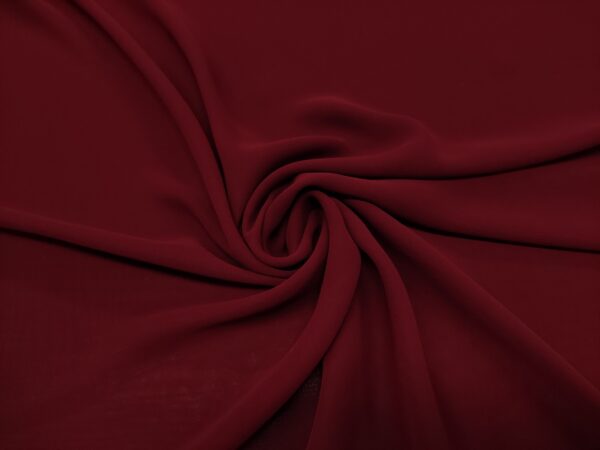 Tessuto Chiffon in tinta unita bordeaux