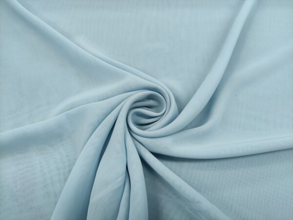 Tessuto Chiffon in tinta unita celeste