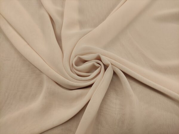 Tessuto Chiffon in tinta unita ecru