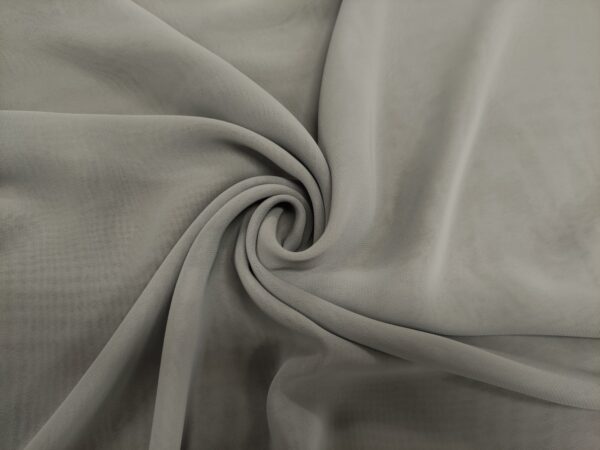Tessuto Chiffon in tinta unita grigio