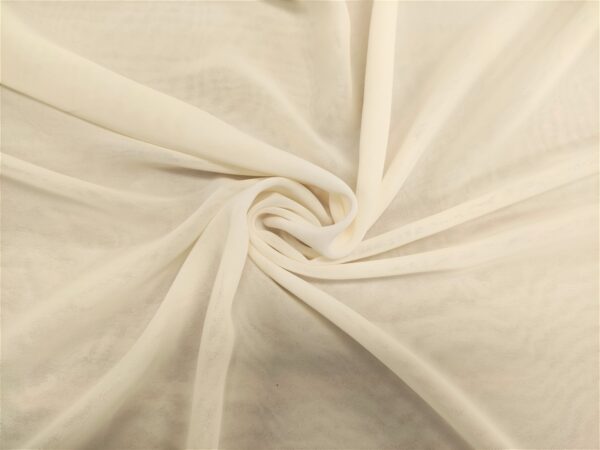 Tessuto Chiffon in tinta unita panna