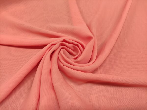 Tessuto Chiffon in tinta unita rosa scuro