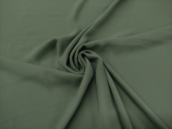 Tessuto Chiffon in tinta unita verde militare