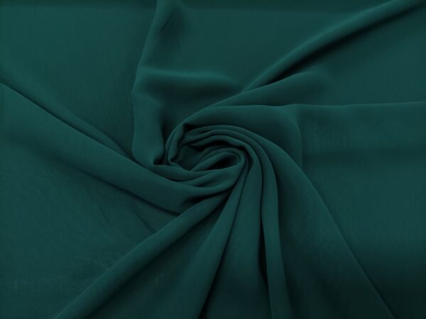 Tessuto Chiffon in tinta unita verde ottanio