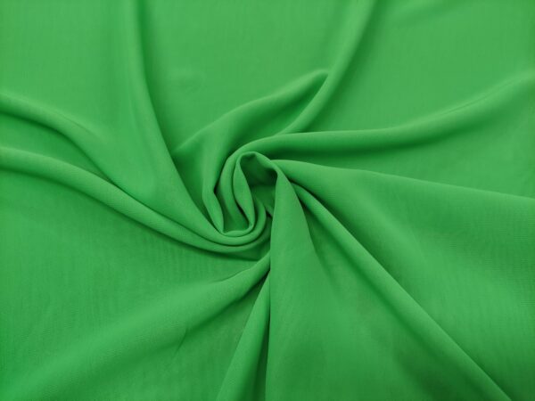 Tessuto Chiffon in tinta unita verde prato