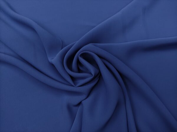 Tessuto Crepe De Chine tinta unita blu elettrico