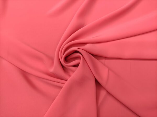 Tessuto Crepe De Chine tinta unita corallo