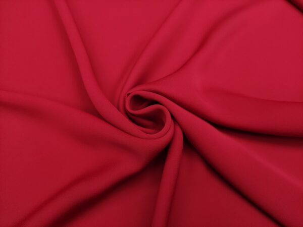 Tessuto Crepe De Chine tinta unita rosso scuro