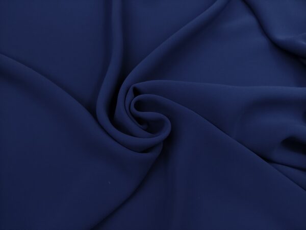 Tessuto Crepe Elite in tinta unita blu medio
