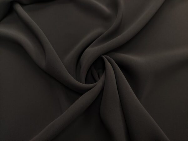 Tessuto Crepe Elite in tinta unita grigio scuro