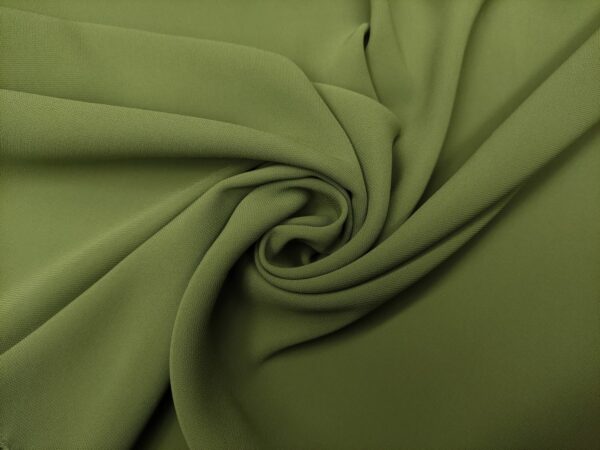 Tessuto Crepe Elite in tinta unita verde militare