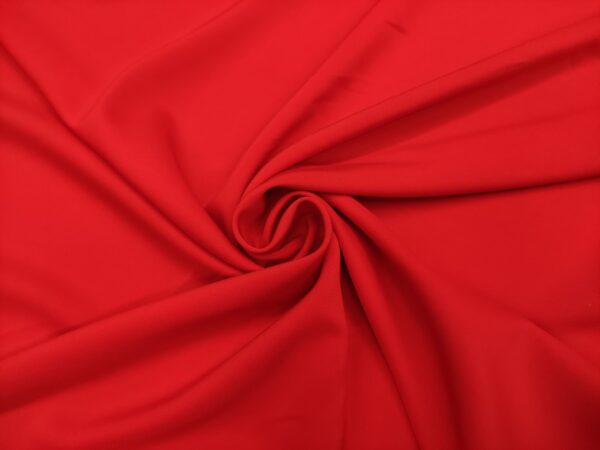 Tessuto Crepe morbido in tinta unita rosso