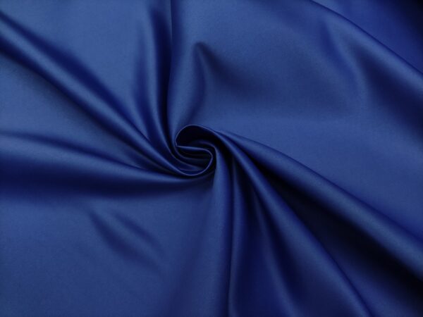 Tessuto Duchesse tinta unita blu cina