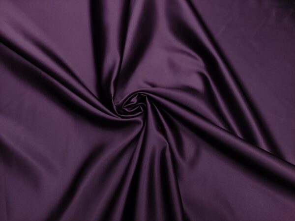 Tessuto Duchesse tinta unita prugna