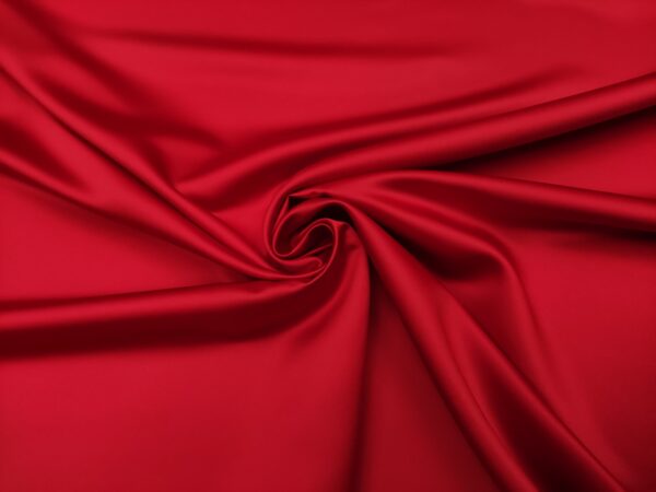 Tessuto Duchesse tinta unita rosso scuro
