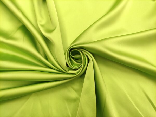 Tessuto Duchesse elasticizzato in tinta unita mela