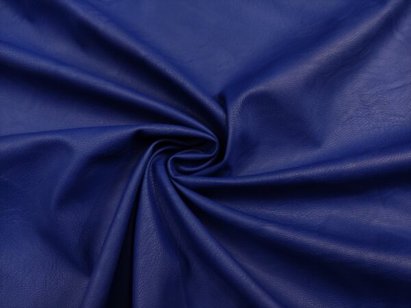 Tessuto Ecopelle per abbigliamento tinta unita blu elettrico
