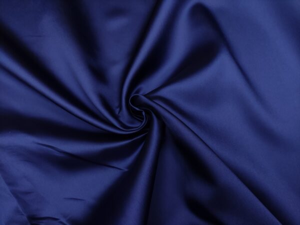 Tessuto Mikado tinta unita blu medio