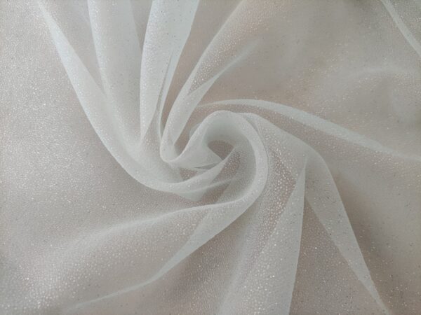Tessuto Organza Glitter acquamarina