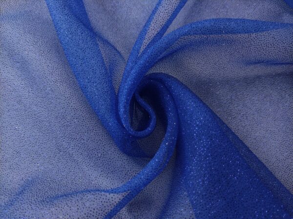 Tessuto Organza Glitter blu elettrico