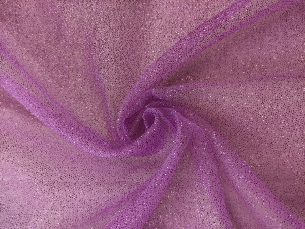 Tessuto Organza Glitter lilla