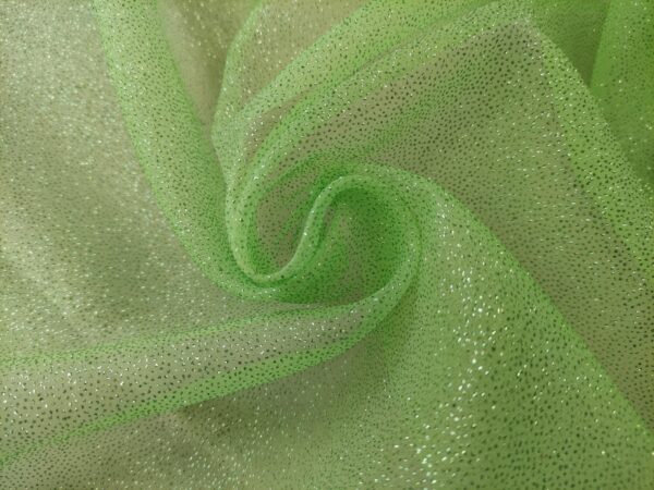 Tessuto Organza Glitter mela