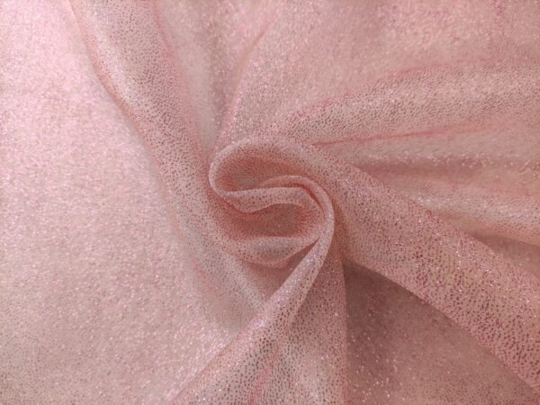 Tessuto Organza Glitter pesca