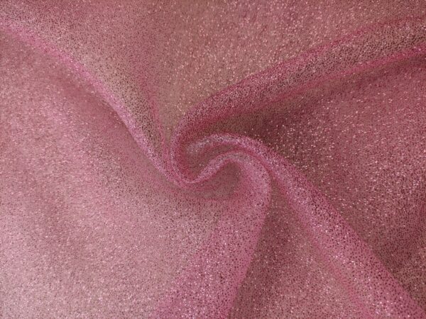 Tessuto Organza Glitter rosa