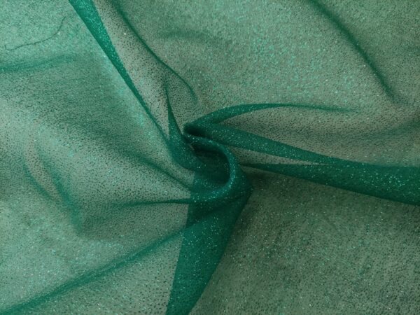 Tessuto Organza Glitter verde prato